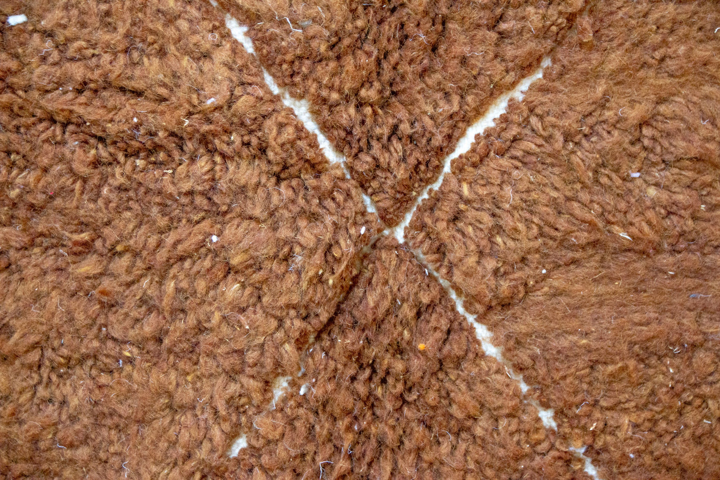 Marmoucha Pile Rug — Burnished Terracotta with Ghost Lattice
