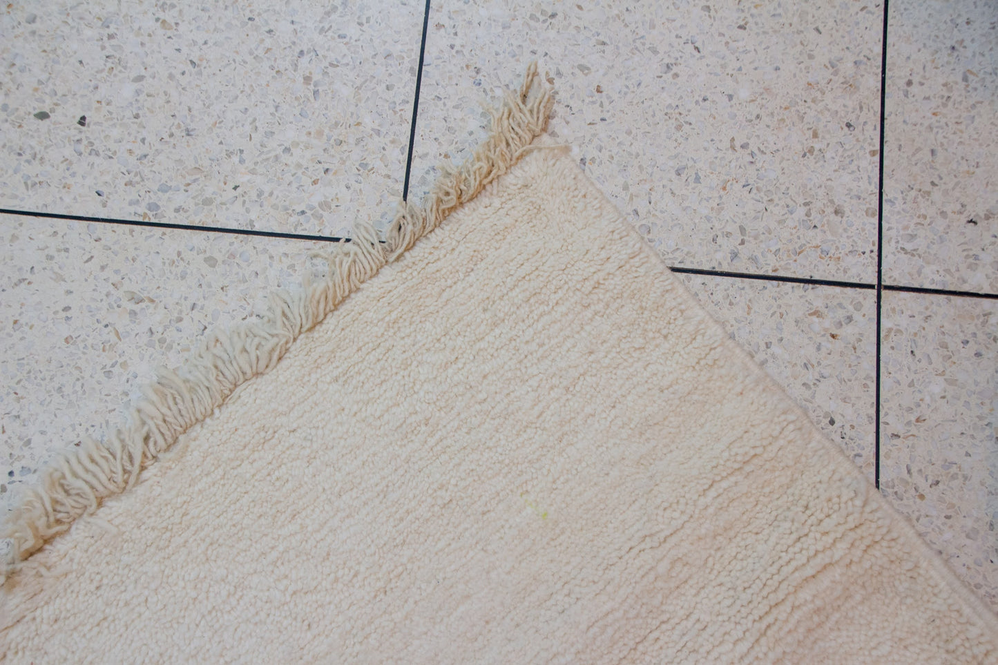 Beni Ourain Pile Rug — Ivory Ombré Abrash