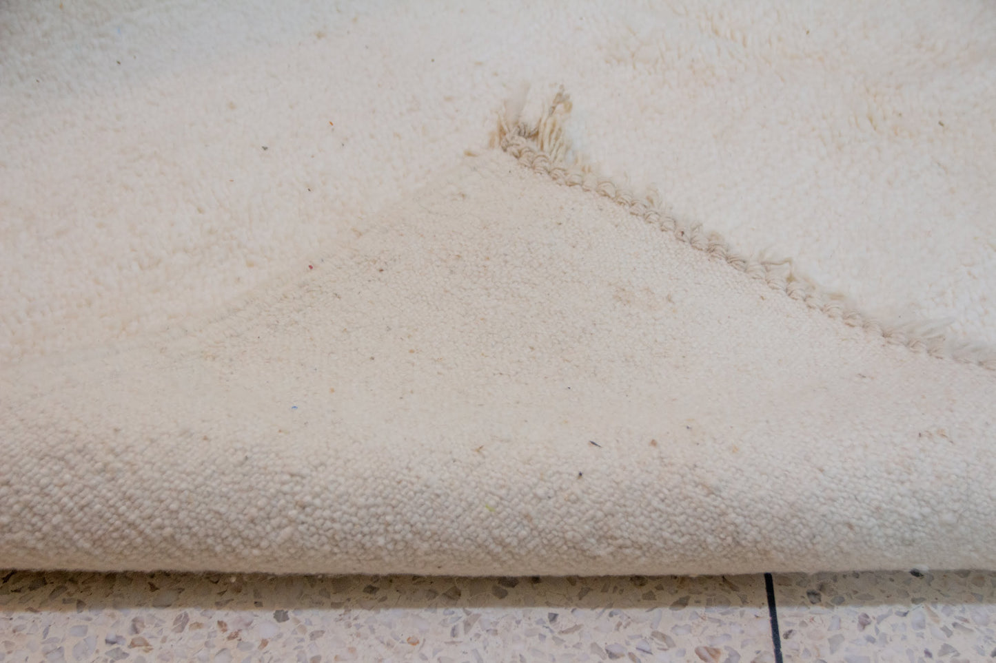 Beni Ourain Pile Rug — Ivory Ombré Abrash
