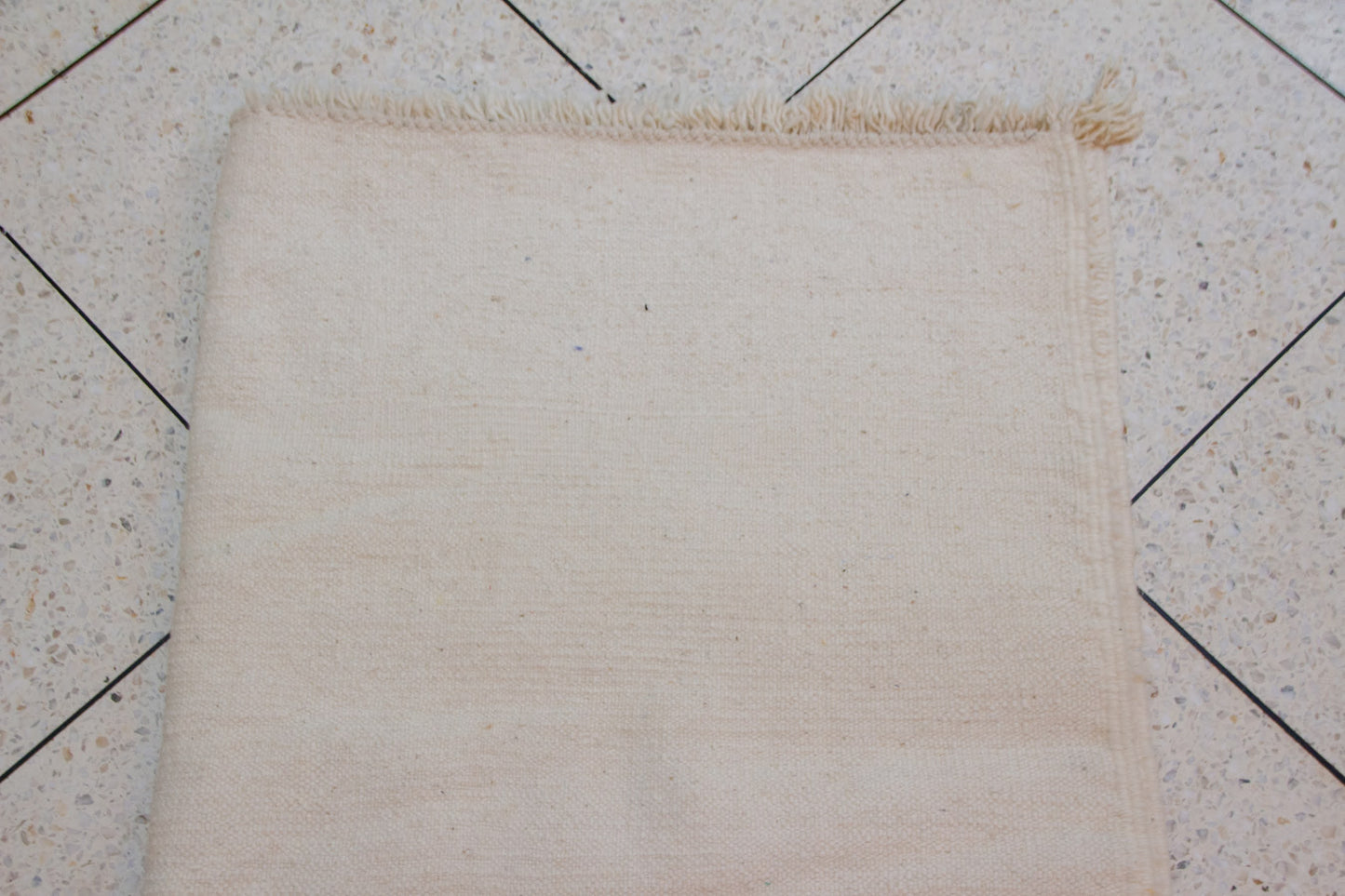 Beni Ourain Pile Rug — Ivory Ombré Abrash