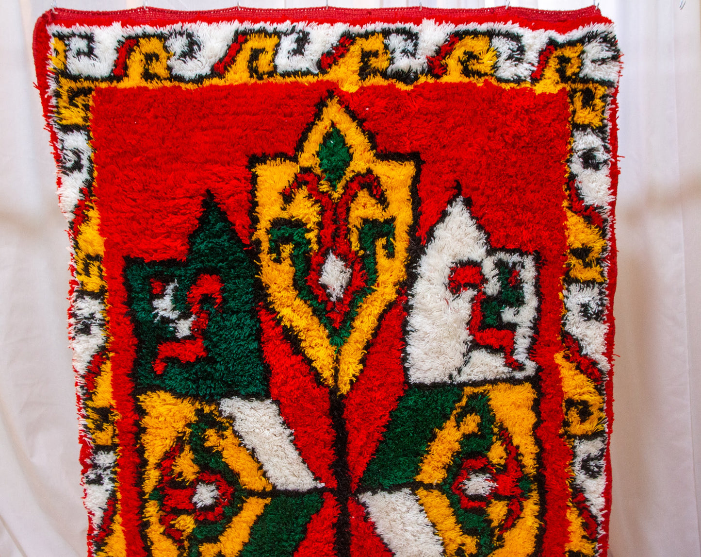 Kubba Aït Zayane Rug — Ceremonial Red & Saffron