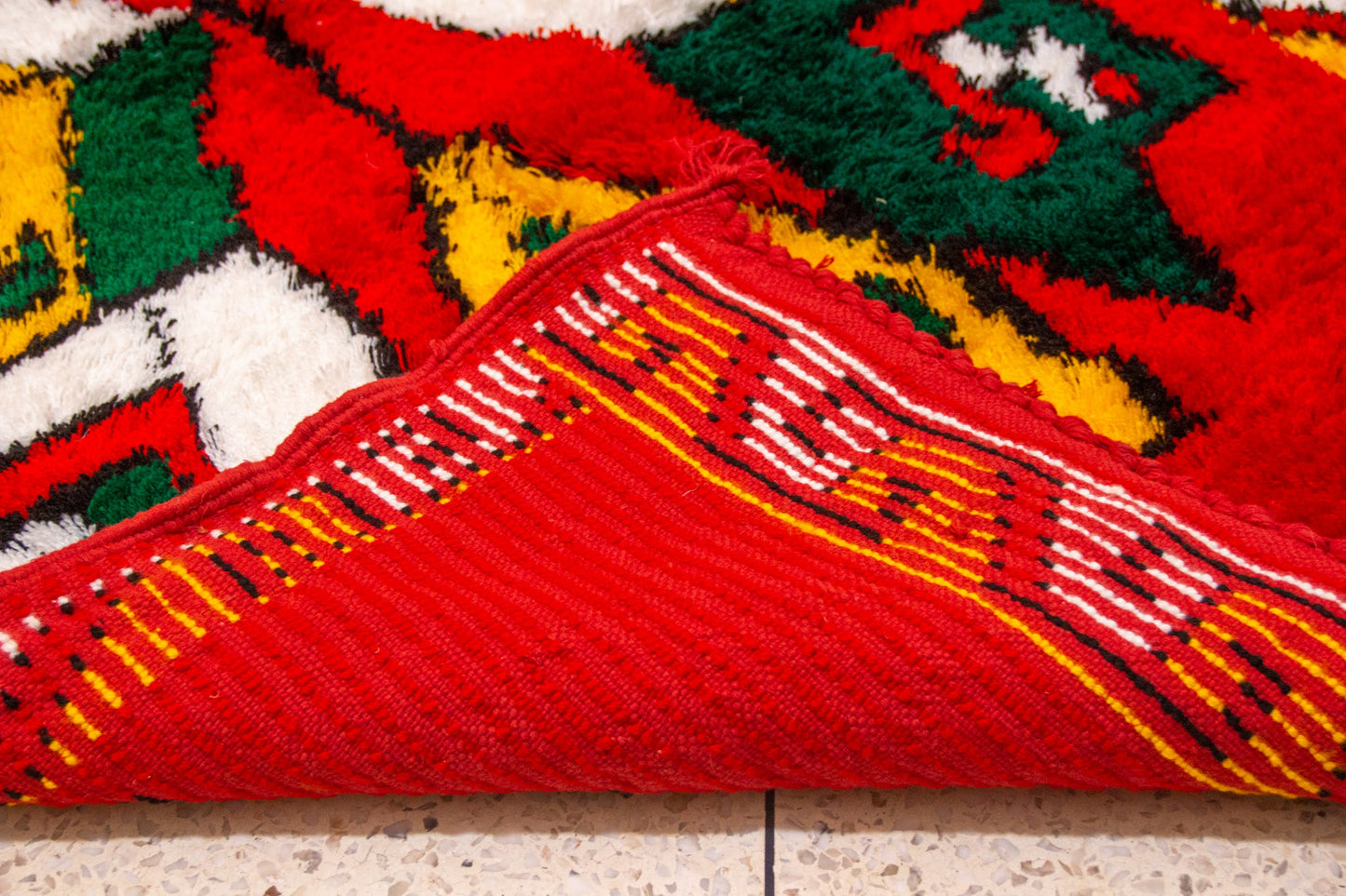 Kubba Aït Zayane Rug — Ceremonial Red & Saffron