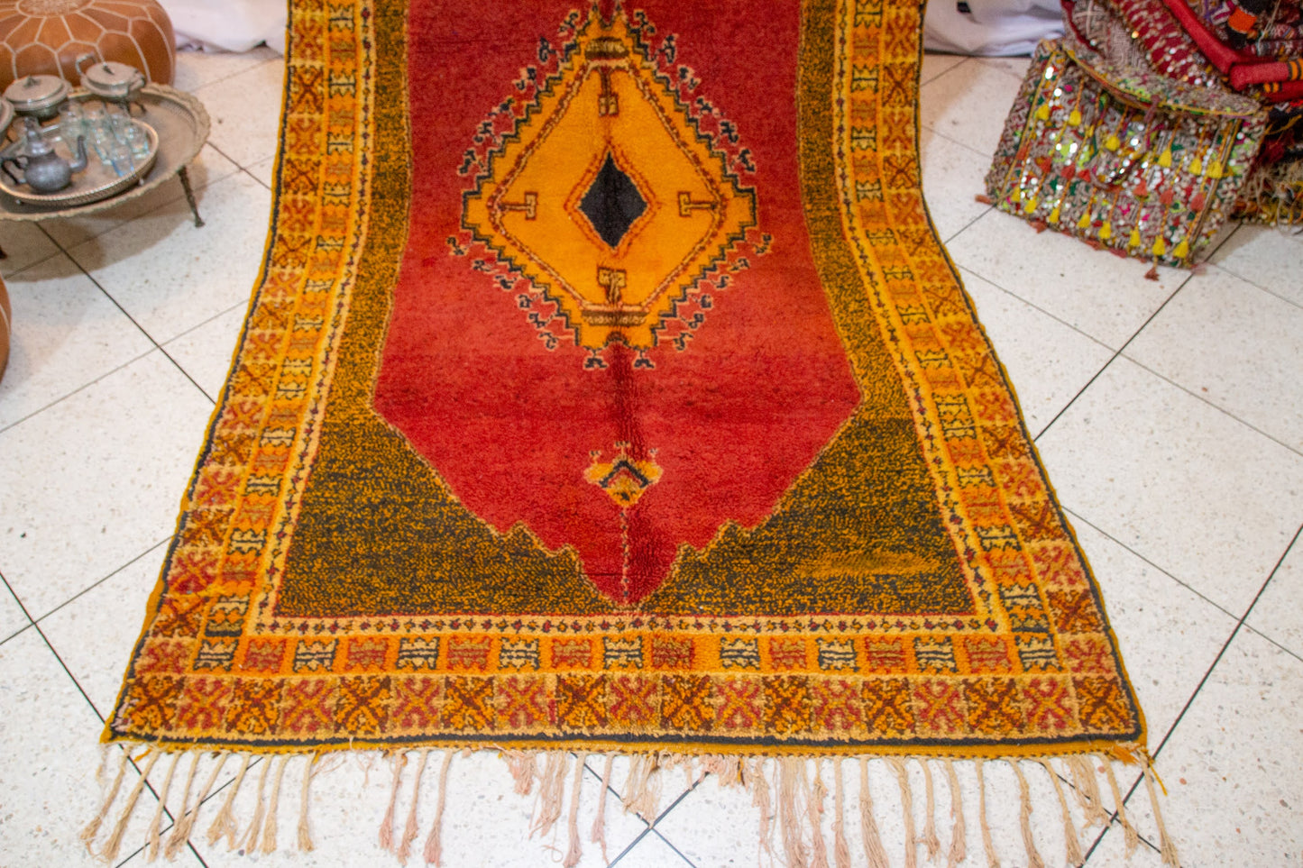 Galaouia Shrine Medallion Carpet — Ember & Gold