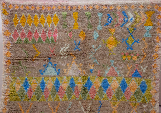 Boujaad Pastel Diamond Field — Fond rose terreux