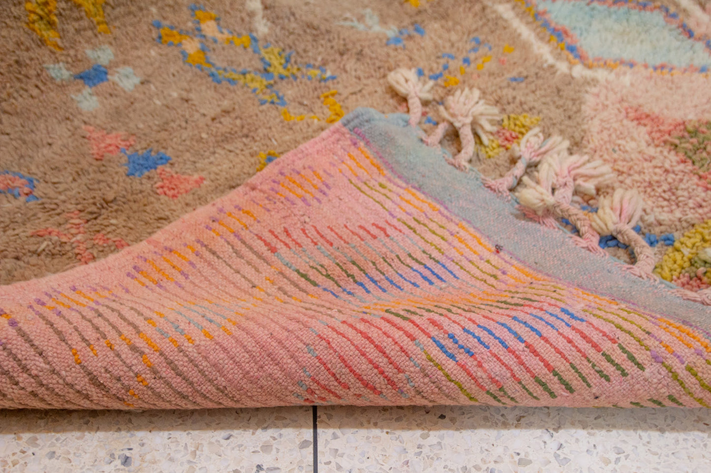 Boujaad Pastel Diamond Field — Earthy Rose Ground