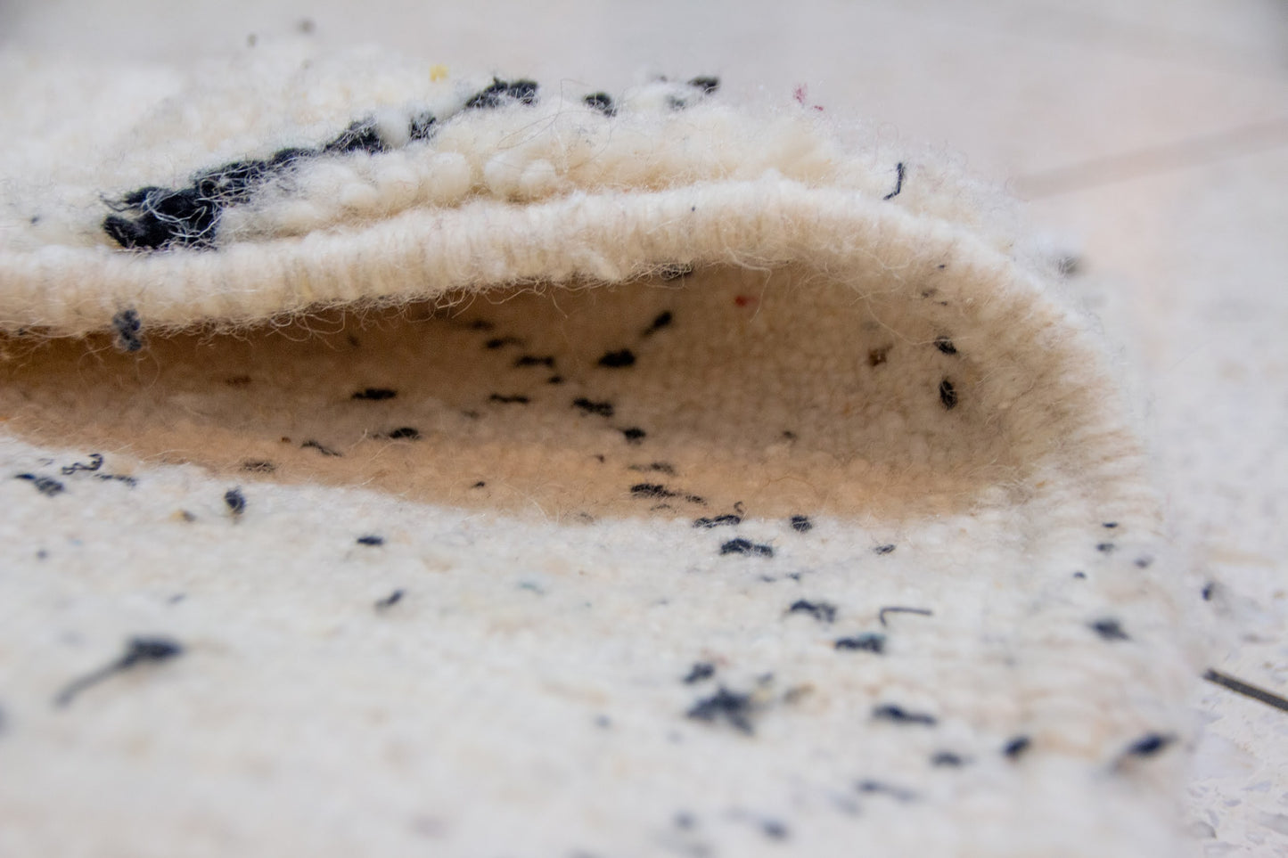 Beni Ourain Runner — Ivory Field with Charcoal Spine