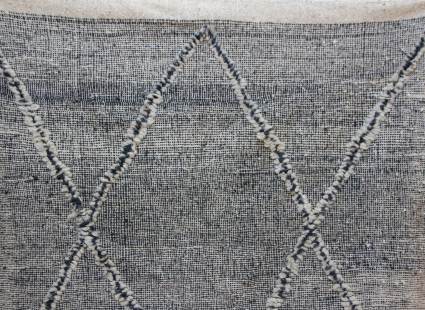 Zanafi Boujaad Kilim — Heathered Ink Diamond Lattice