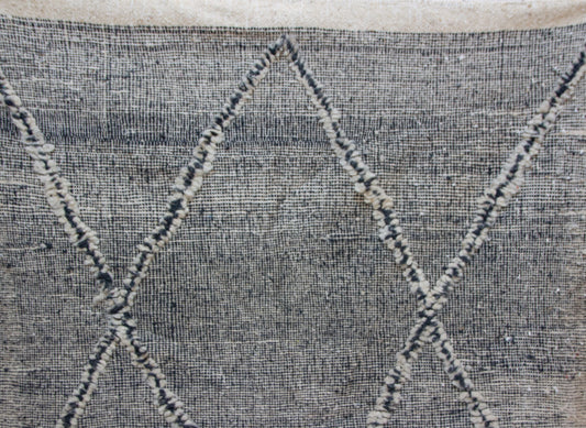 Zanafi Boujaad Kilim — Heathered Ink Diamond Lattice