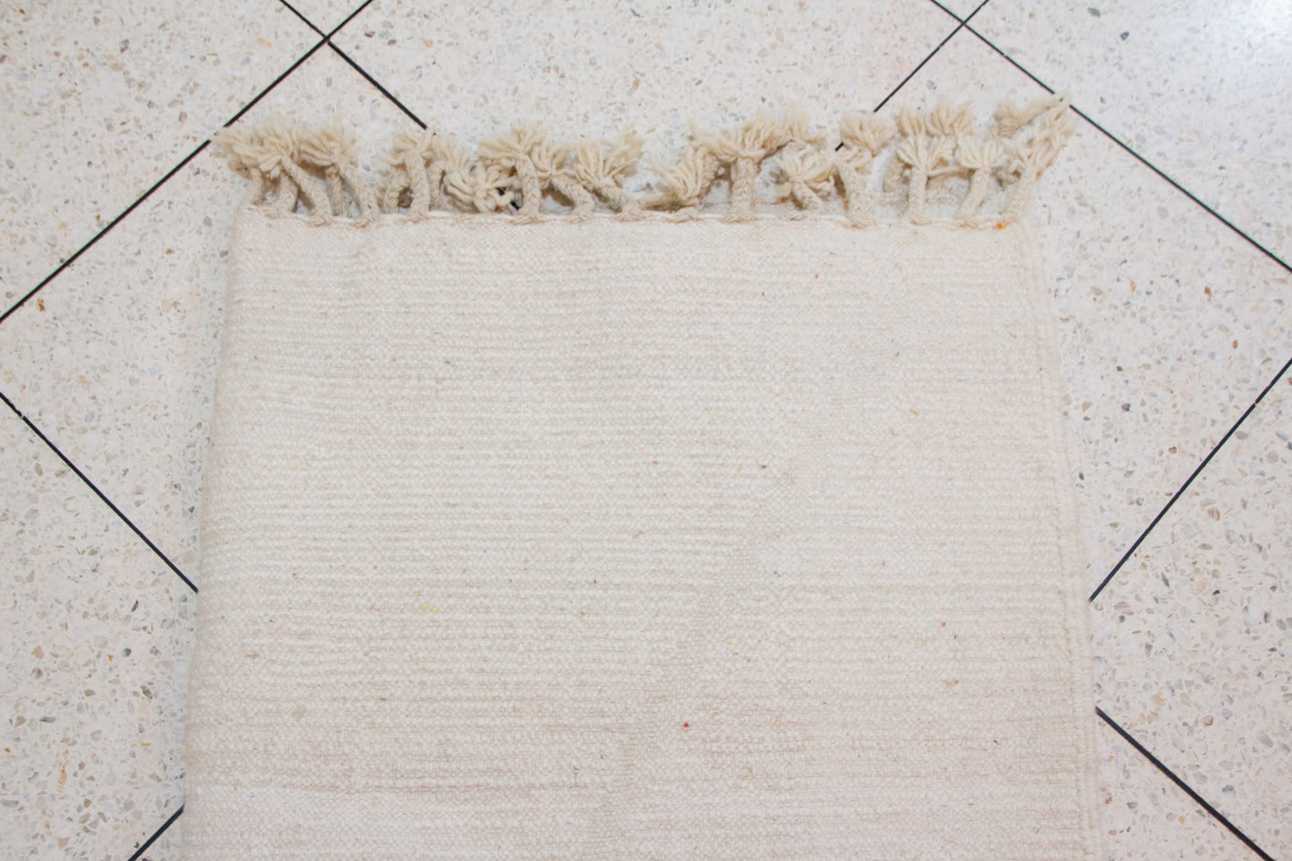 Beni Ourain Rug — Ivory “Ghost-Line” Geometry