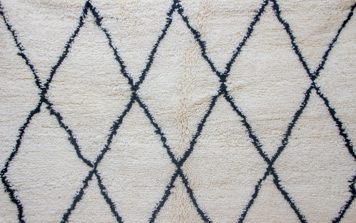 Beni Ourain Midnight Lattice — Ivory Wool