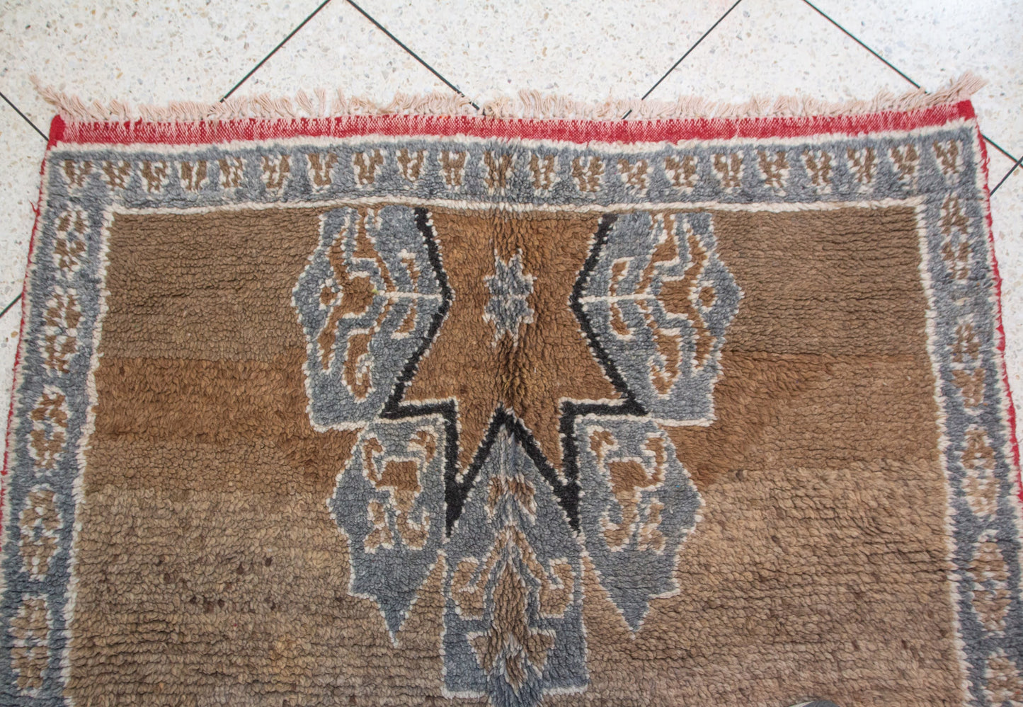 Aït Zayane Star Medallion — Wool in Earth and Indigo