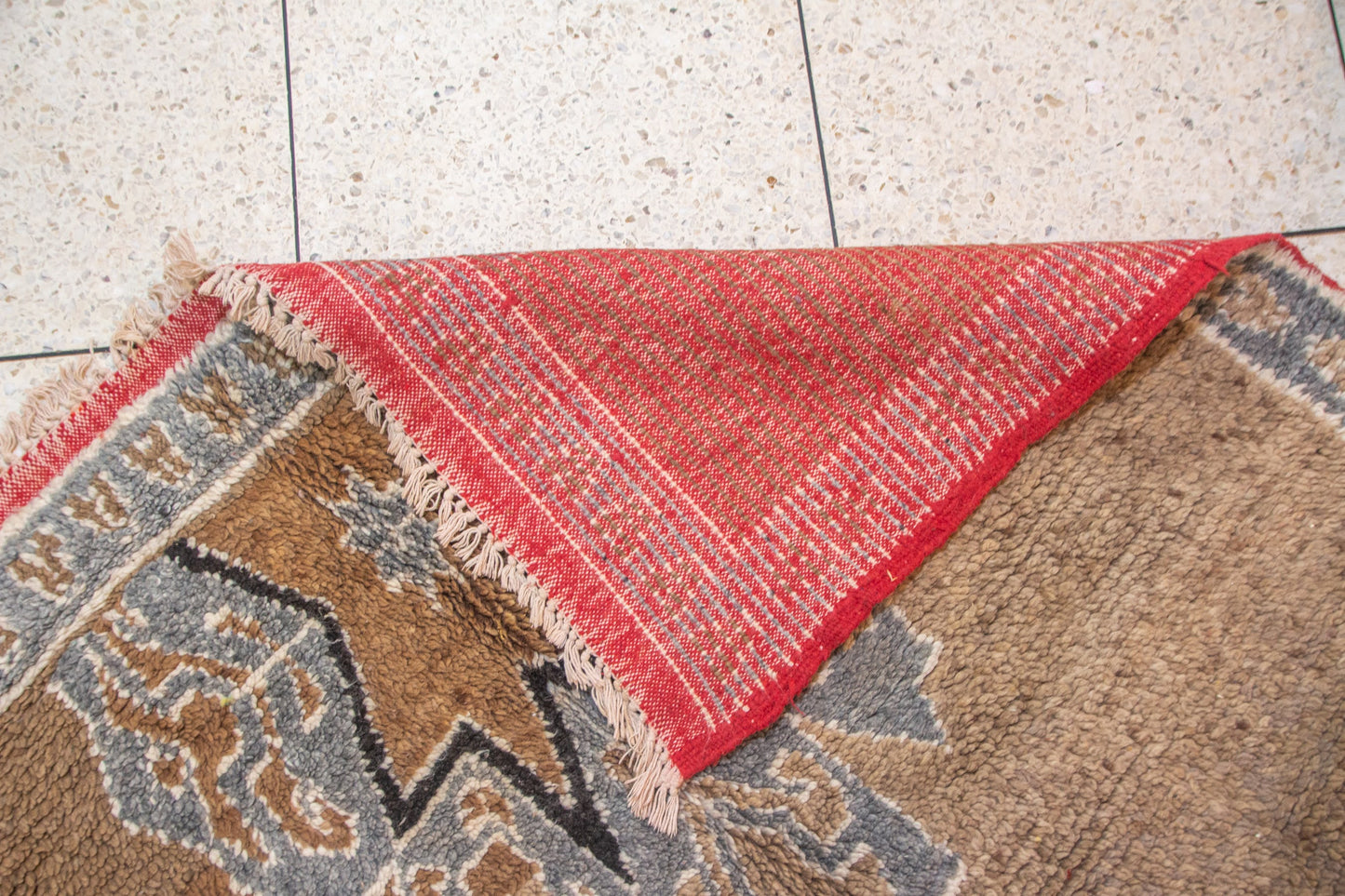 Aït Zayane Star Medallion — Wool in Earth and Indigo