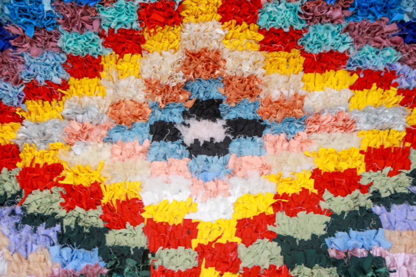 Boucherouite Prism Mosaic — Multicolor Reclaimed-Fabric Runner