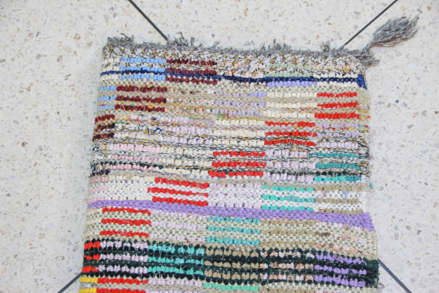 Boucherouite Prism Mosaic — Multicolor Reclaimed-Fabric Runner