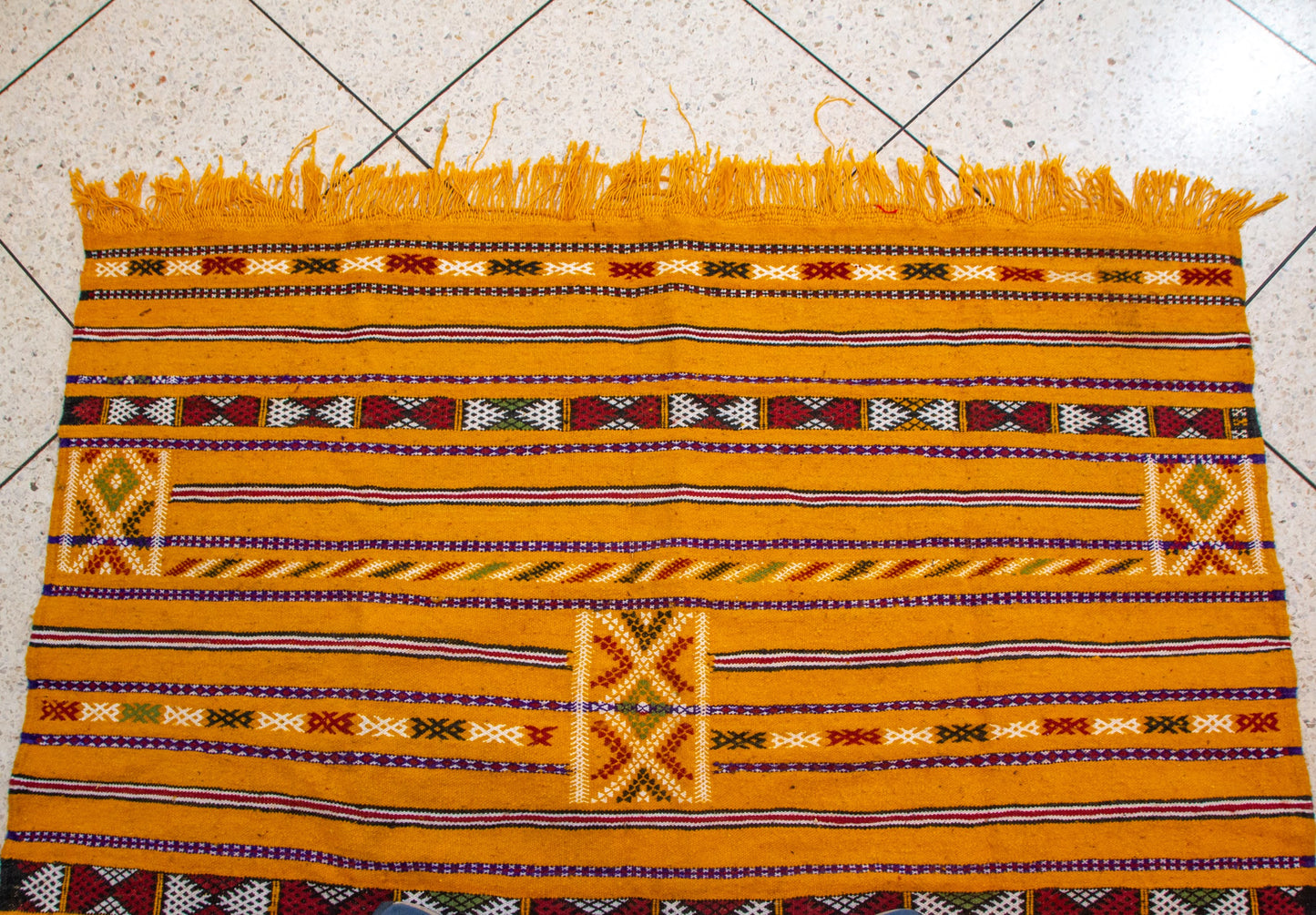 Zemmour Kilim – Saffron Horizon in Flatweave Wool