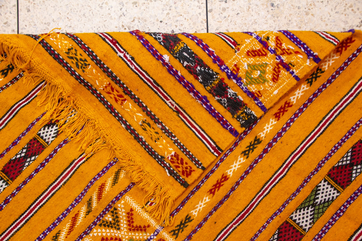 Zemmour Kilim – Saffron Horizon in Flatweave Wool