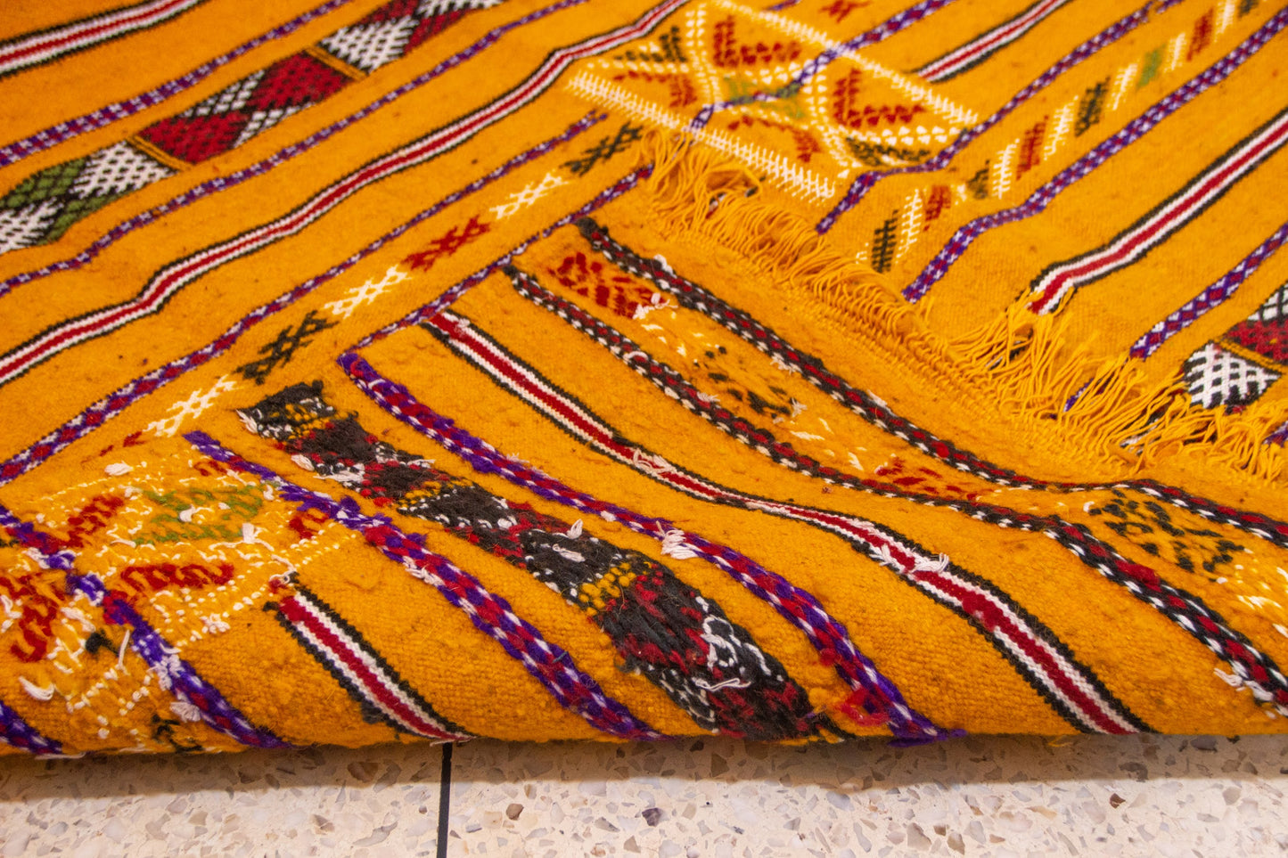 Zemmour Kilim – Saffron Horizon in Flatweave Wool
