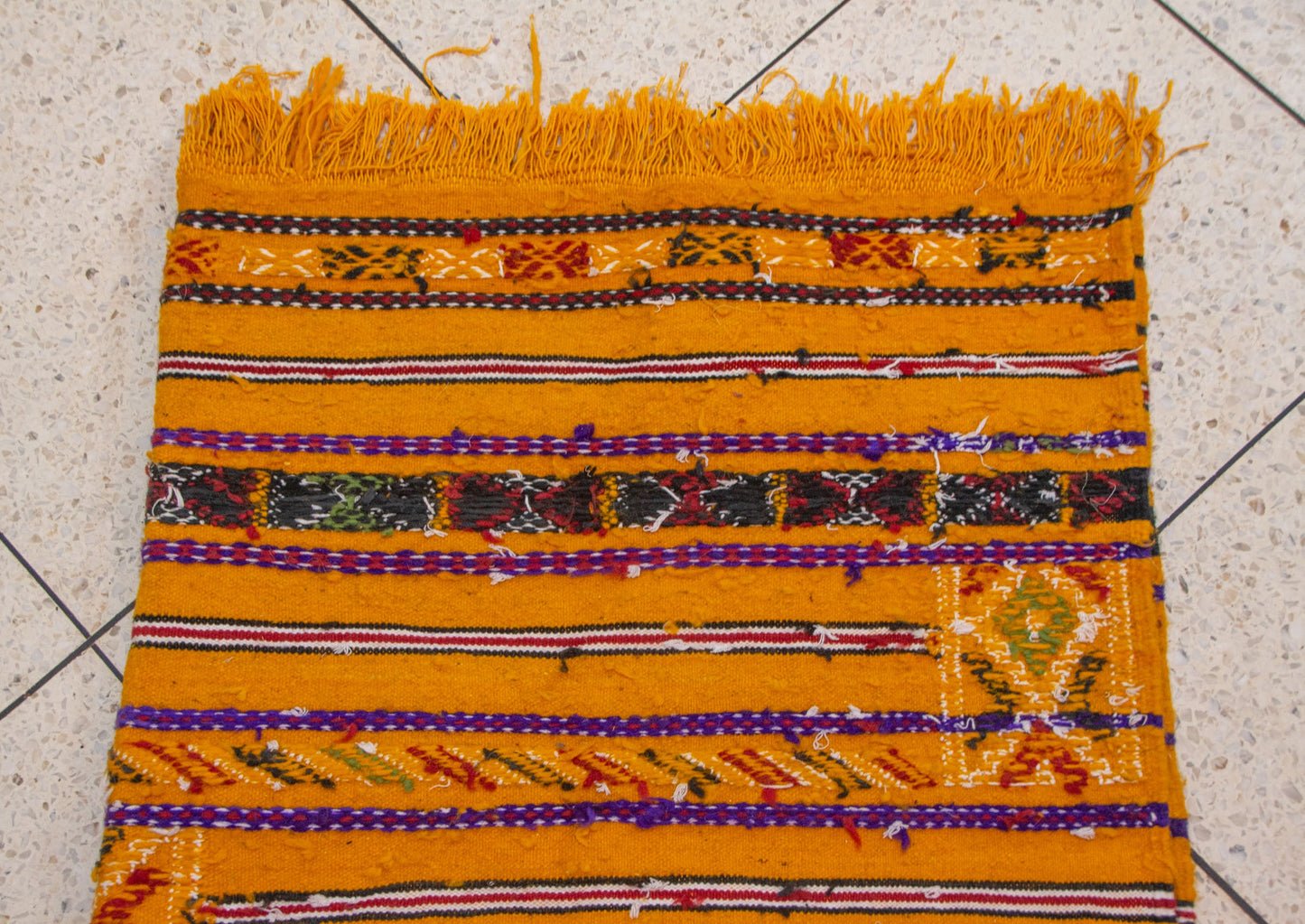 Zemmour Kilim – Saffron Horizon in Flatweave Wool