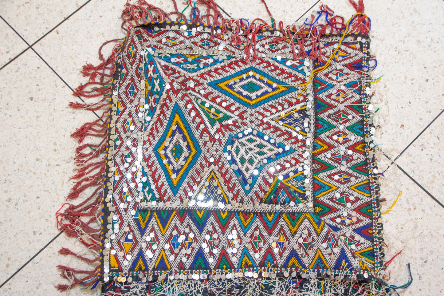 Celestial Weft – Beni Mguild Vintage Masterpiece with Sequins