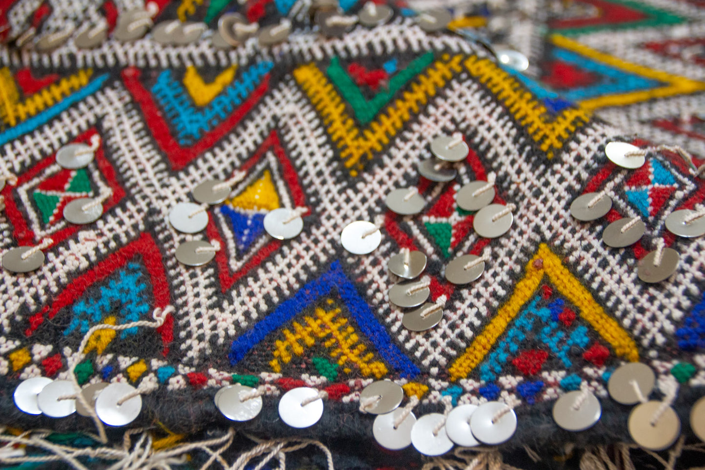 Celestial Weft – Beni Mguild Vintage Masterpiece with Sequins
