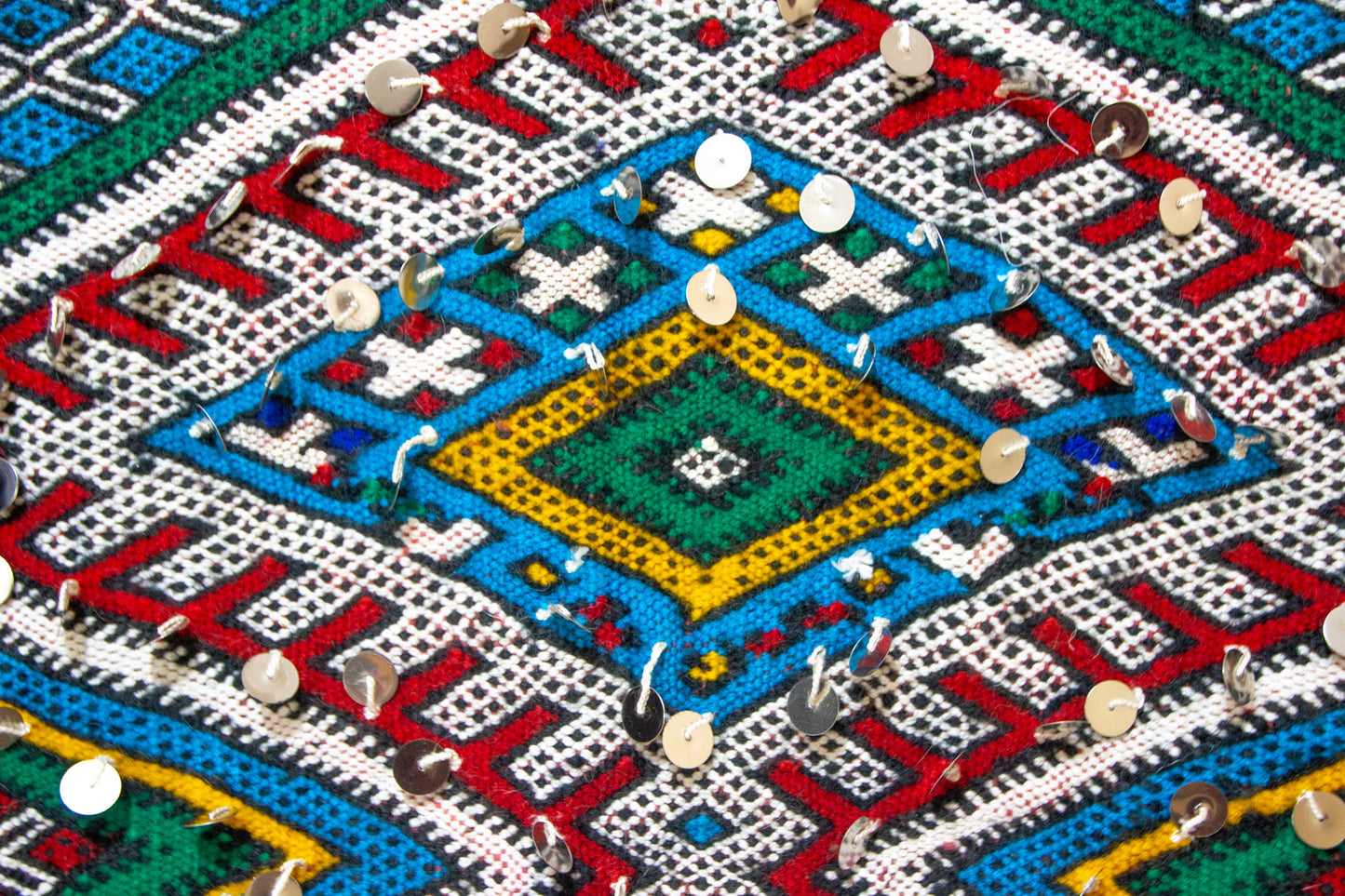 Celestial Weft – Beni Mguild Vintage Masterpiece with Sequins