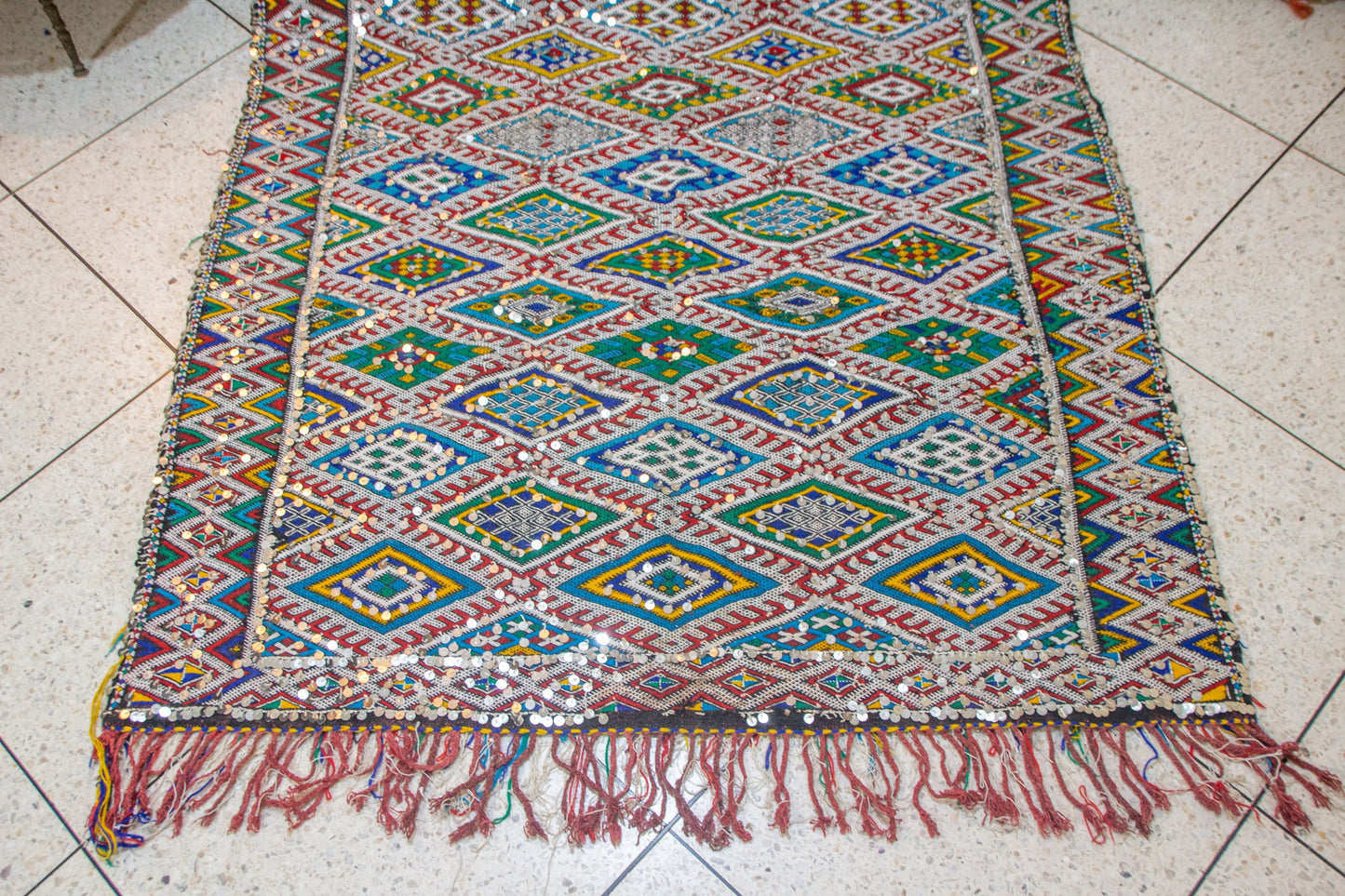 Celestial Weft – Beni Mguild Vintage Masterpiece with Sequins