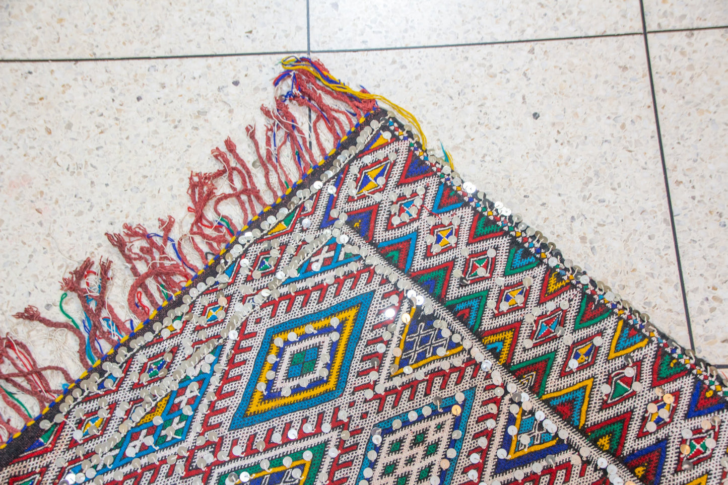 Celestial Weft – Beni Mguild Vintage Masterpiece with Sequins