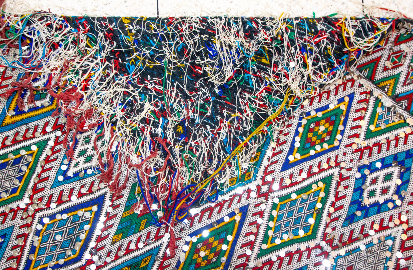 Celestial Weft – Beni Mguild Vintage Masterpiece with Sequins