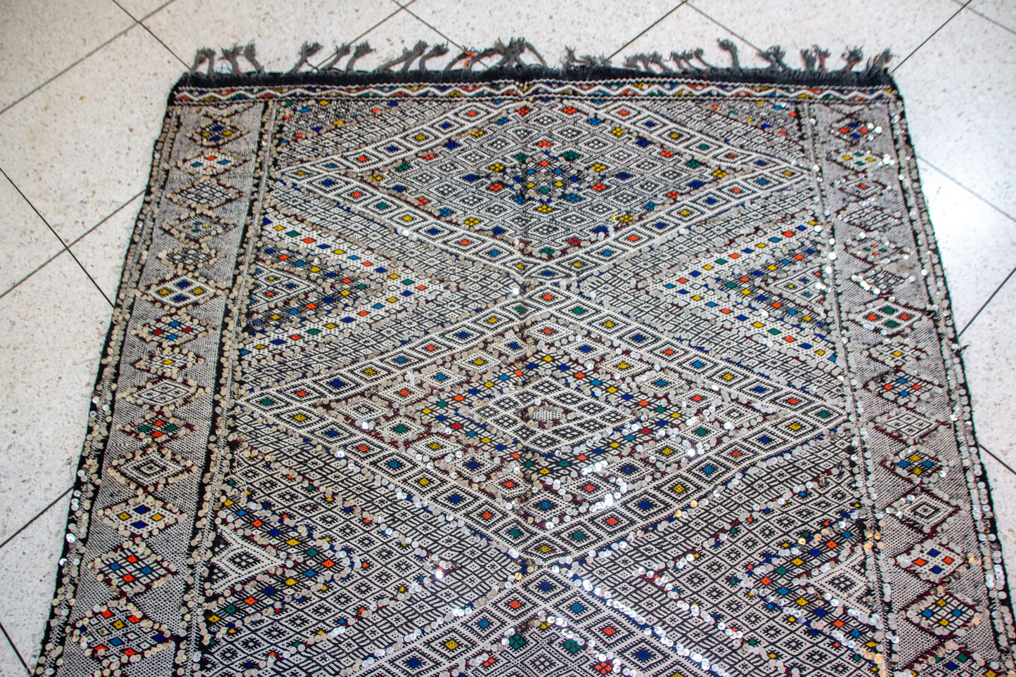 Celestial Diamond Tapestry – Beni Mguild Vintage Masterpiece