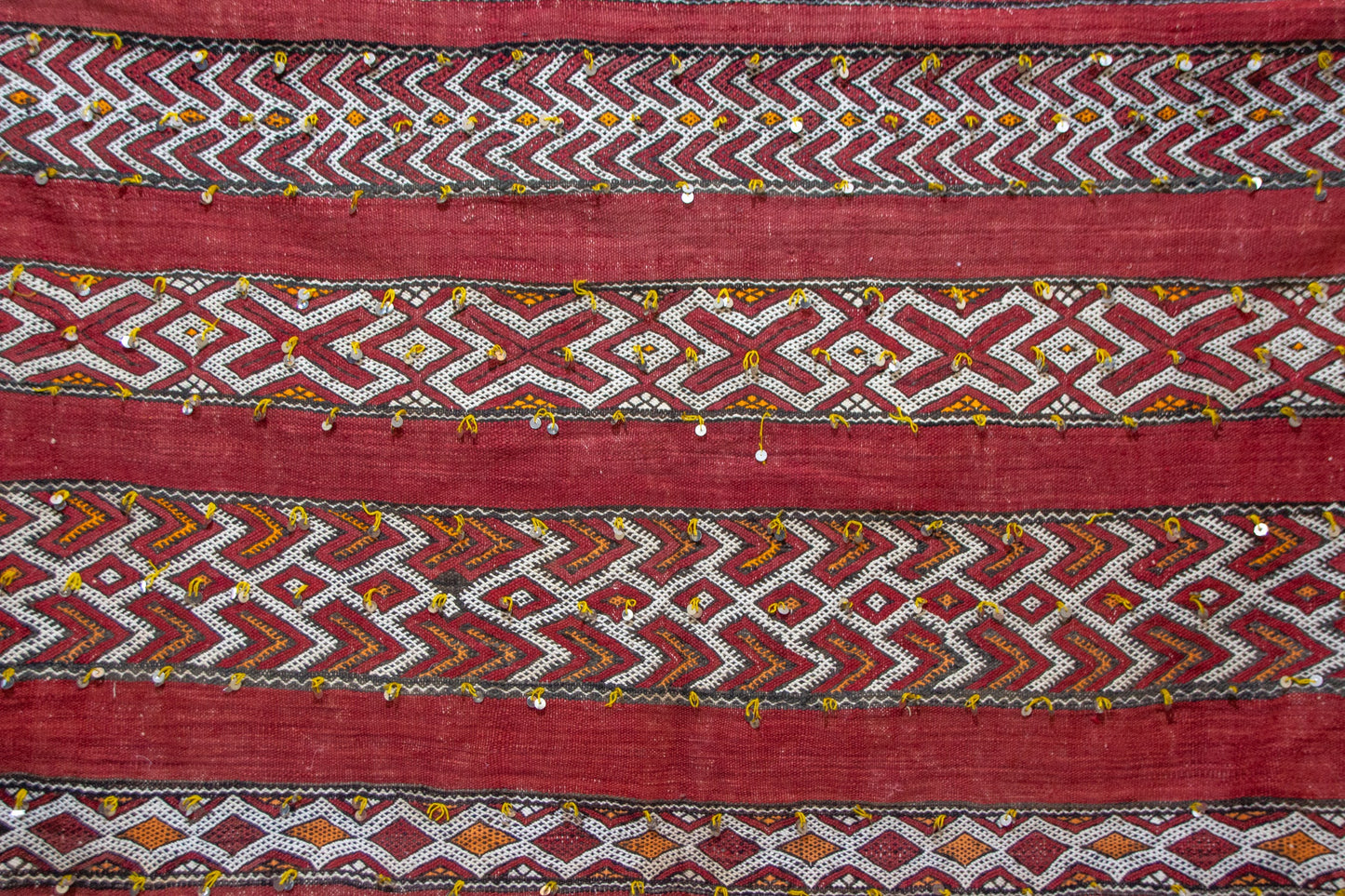 Crimson Atlas – Zayane Vintage Masterpiece in Ancestral Geometry