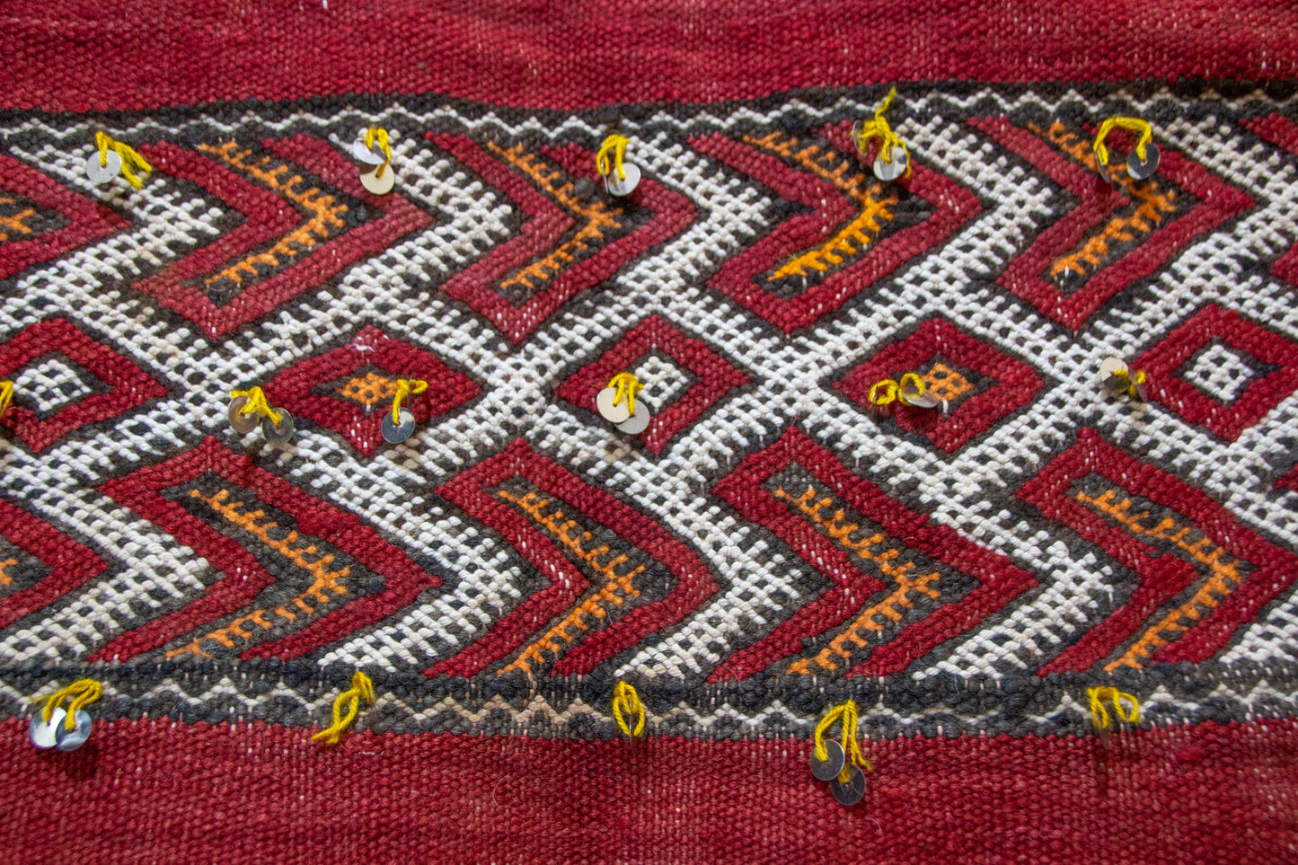 Crimson Atlas – Zayane Vintage Masterpiece in Ancestral Geometry