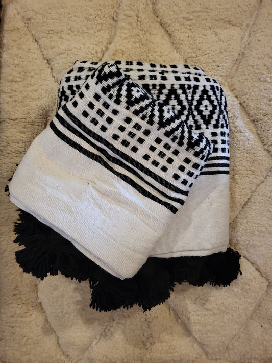 Ensemble de métiers à tisser Safi — Bandes ivoire et encre