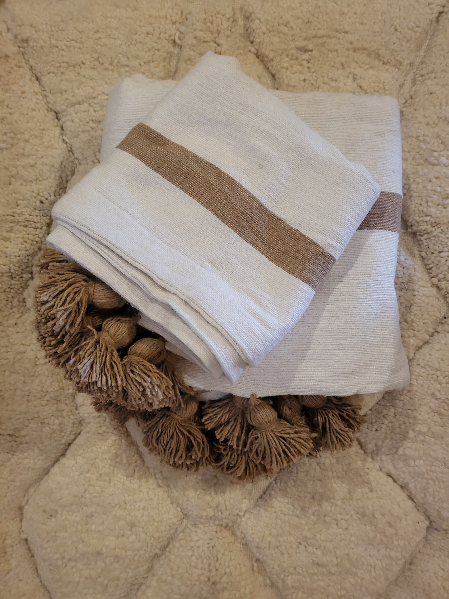 Safi Loom Set — Sand Stripes on Ivory