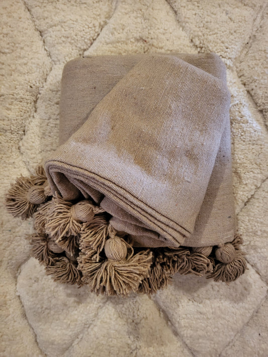 Ensemble de métiers à tisser Safi — Camel monochrome avec pompons