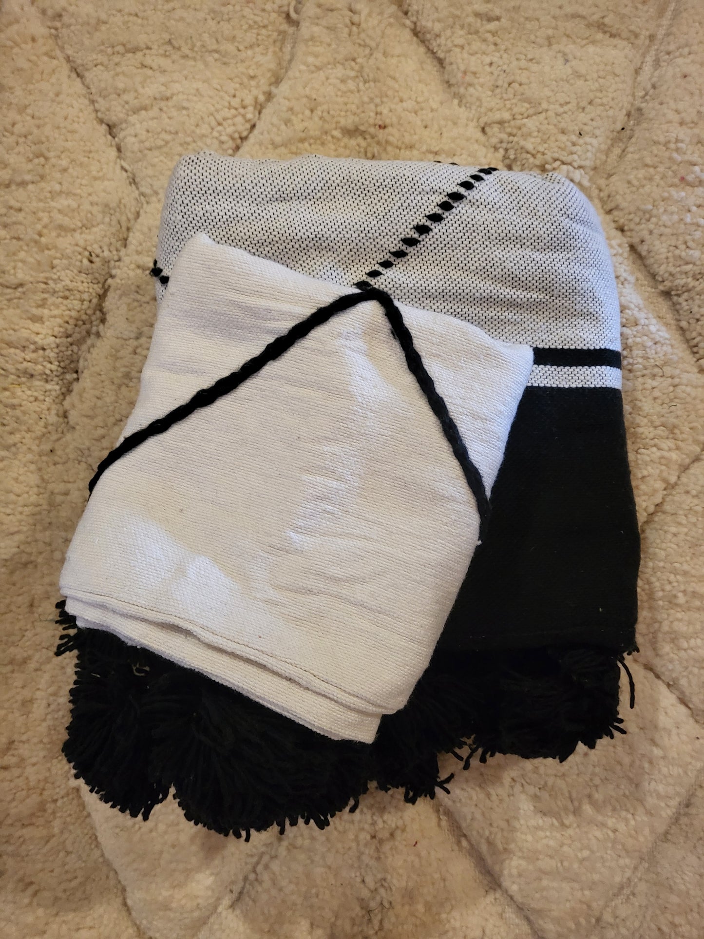 Safi Loom Set — Ink Lattice on Ivory