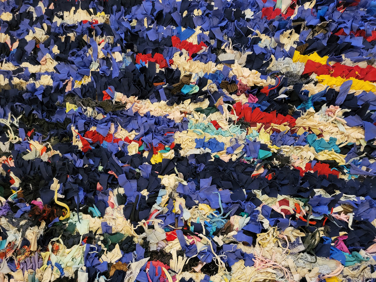 Boucherouite Chromatic Strata — Upcycled Rag Pile