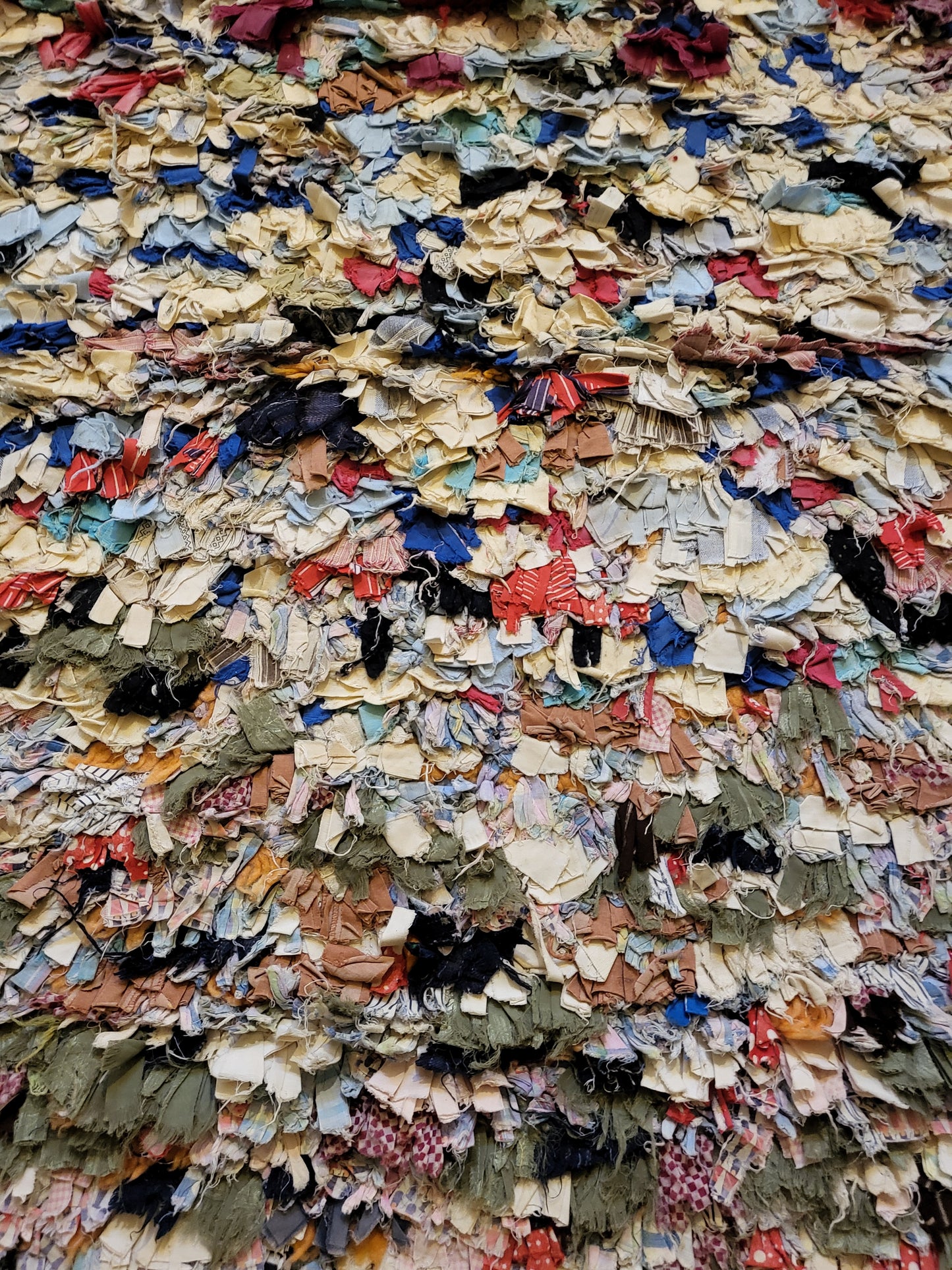 Boucherouite Earthbound Strata — Upcycled Rag Pile