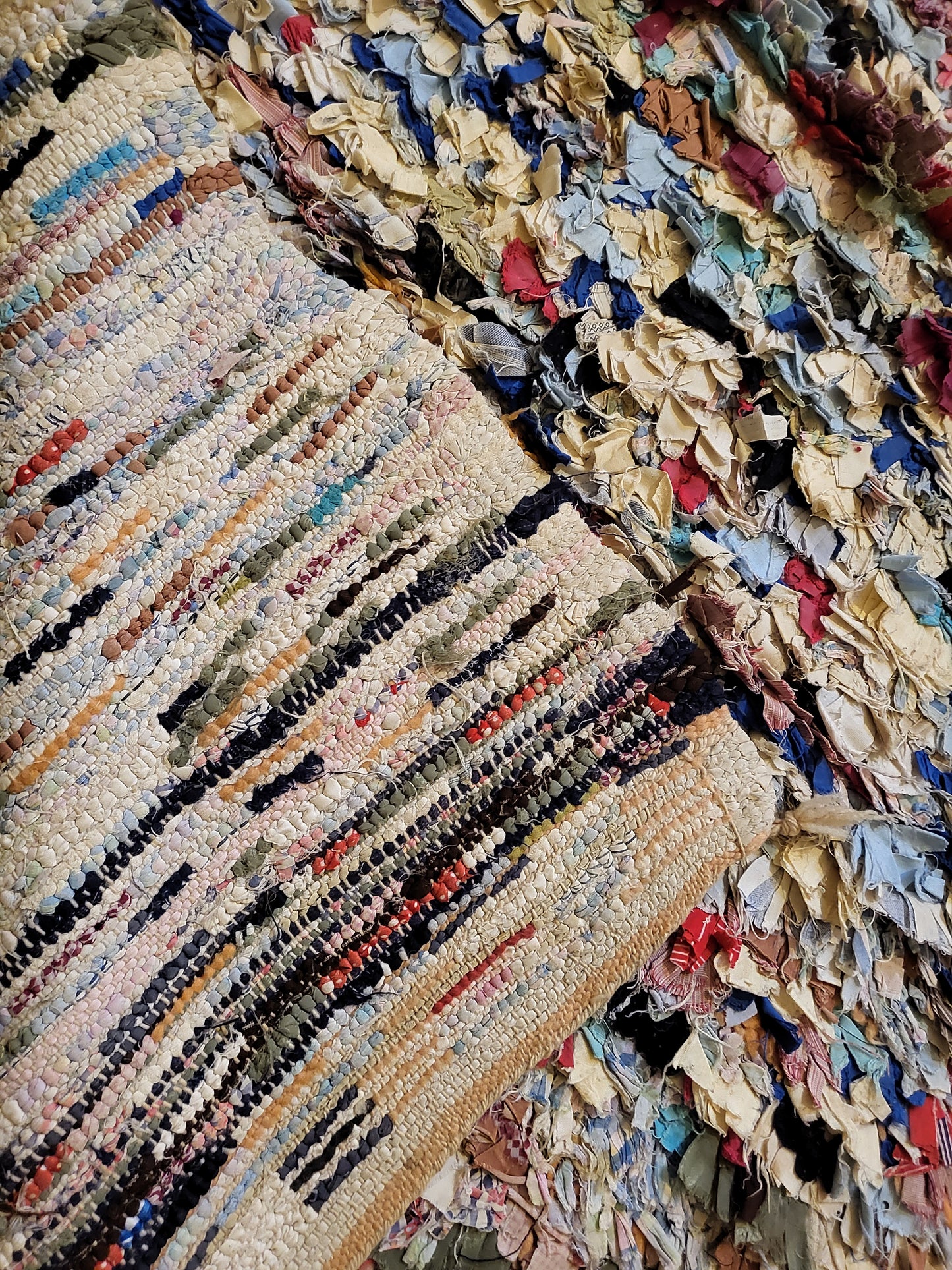 Boucherouite Earthbound Strata — Upcycled Rag Pile