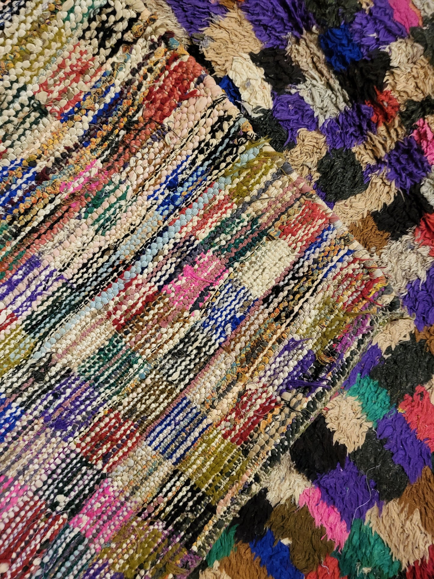 Boucherouite Patch Medallions — Ember & Teal Grid