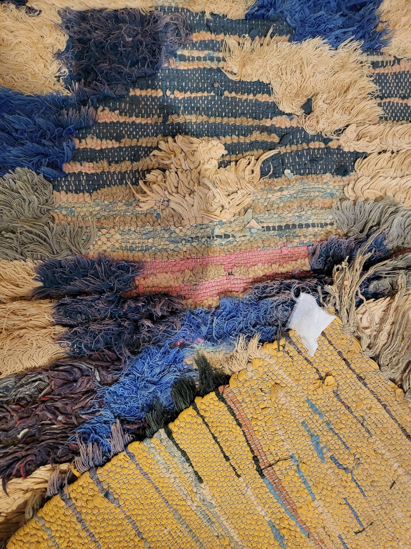 Boucherouite Atlas Chevron — Sand & Indigo Runner