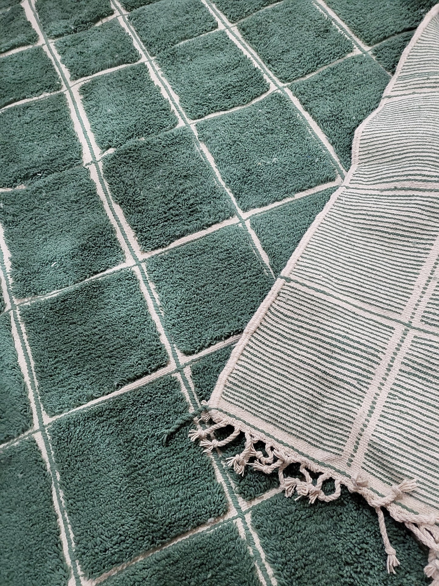 Marmoucha Architectural Grid — Verdant Wool Field