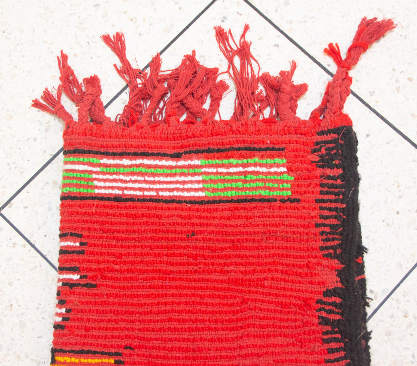 Aït Zayane (Kubba) Sun-Spine Runner — Red Field with Talismanic Crowns