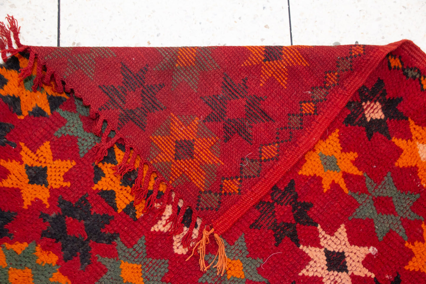 Boujaad Starfield Hanbel — Saffron & Teal Octagram Runner