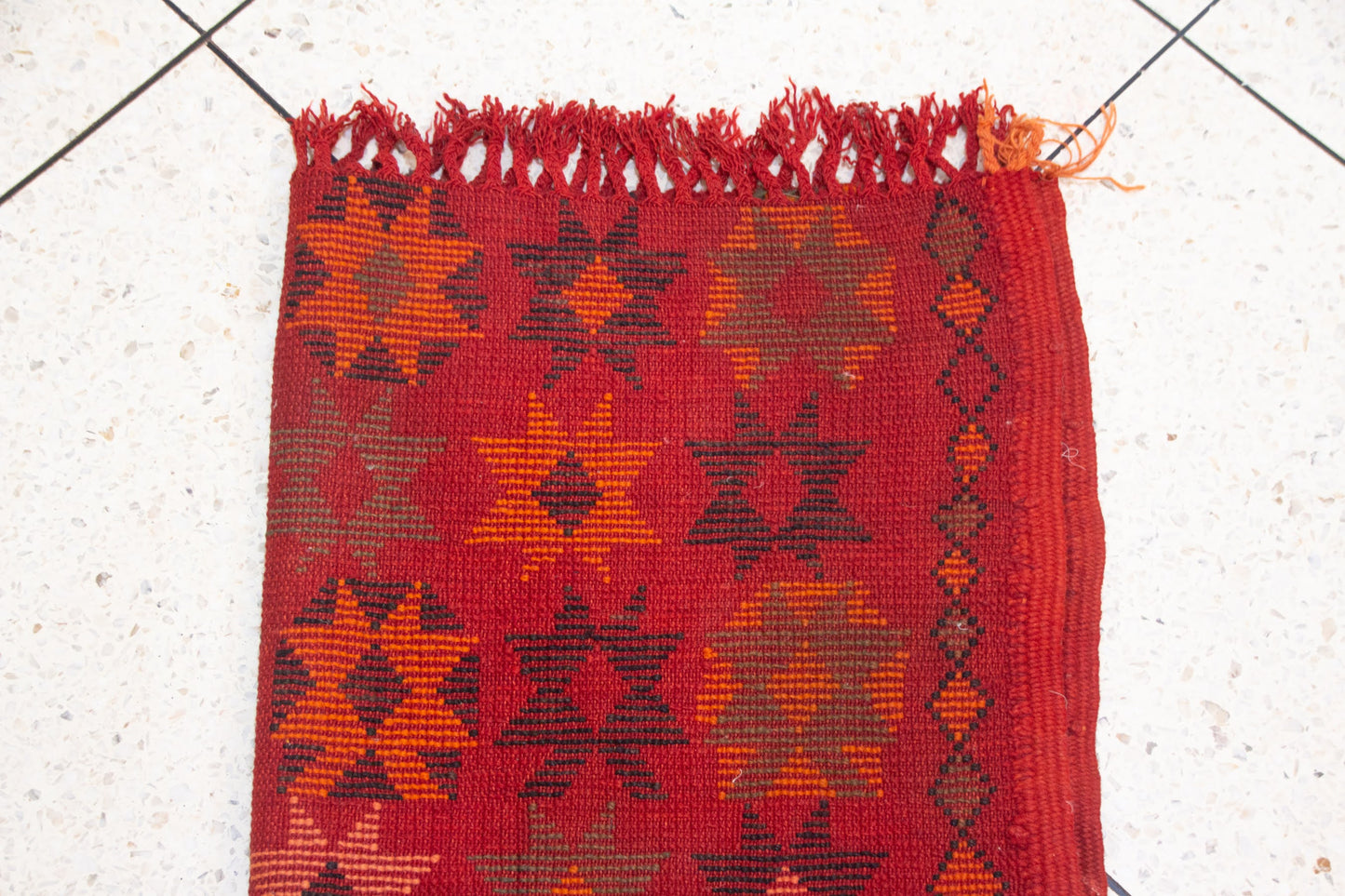 Boujaad Starfield Hanbel — Saffron & Teal Octagram Runner