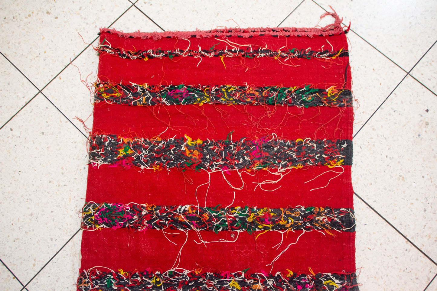 Atlas Radiance – Ait Zayane Red Flatweave with Sequins