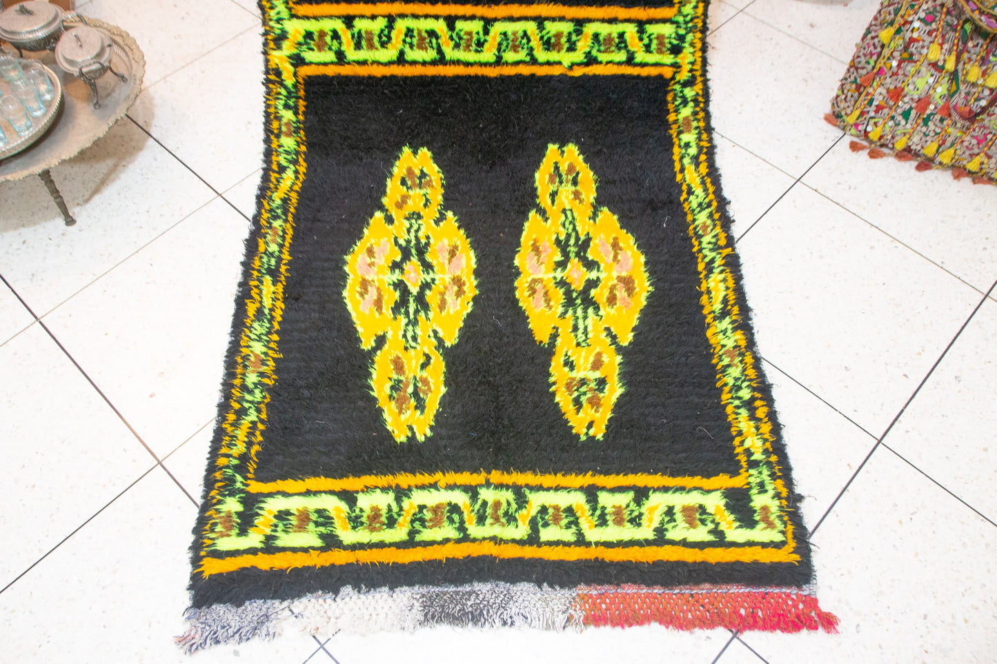 Aït Zayane Kubba Rug — Midnight Field with Solar Medallions