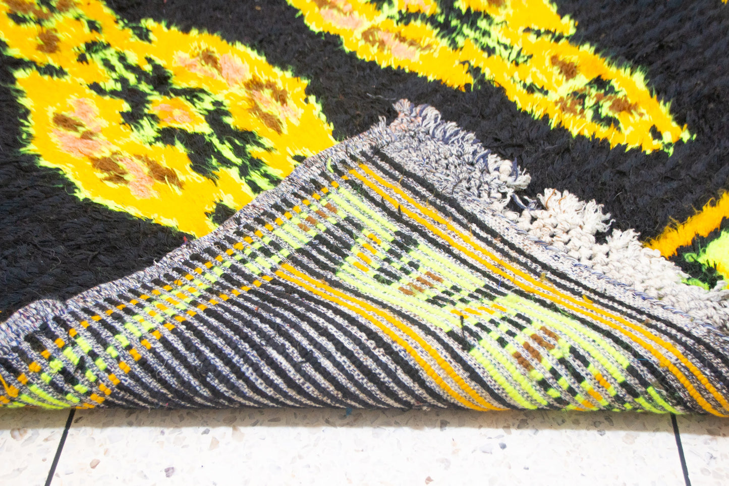 Aït Zayane Kubba Rug — Midnight Field with Solar Medallions