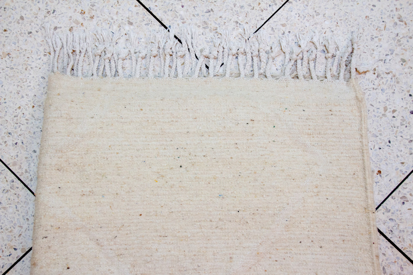Marmoucha Pile Rug — Ivory Tone-on-Tone Relief Lattice