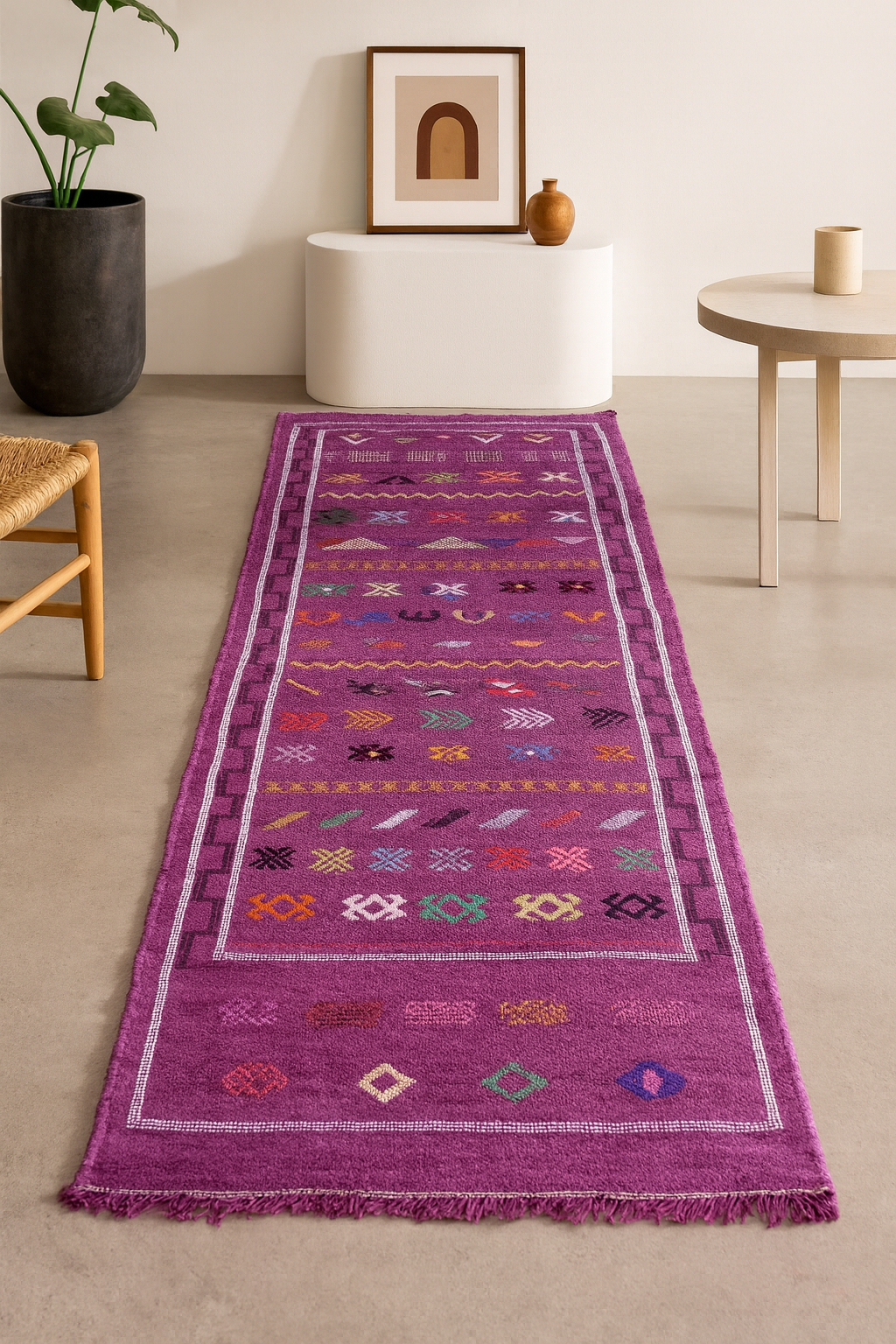 Boujaad Kilim Runner — Amethyst Talisman