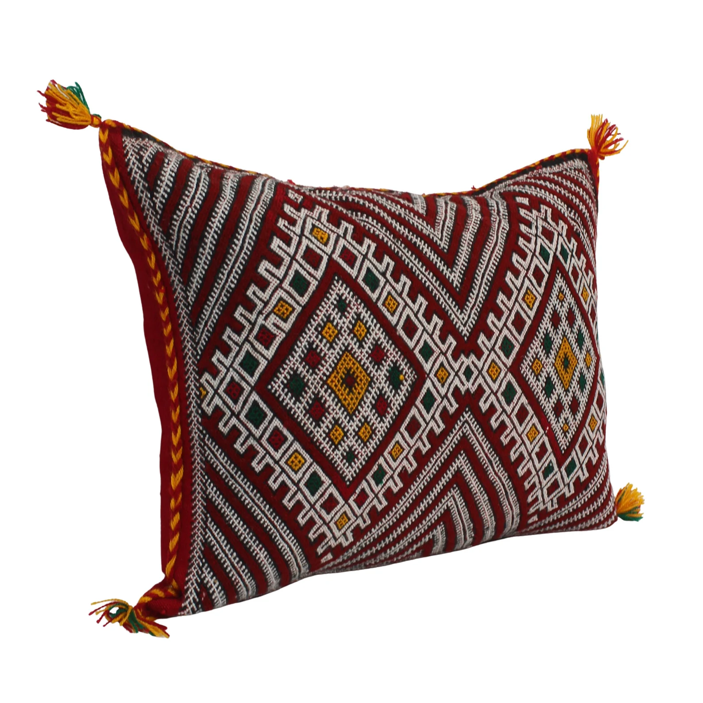 Tarehalet Henbel Kilim Pillow — Lattice Red